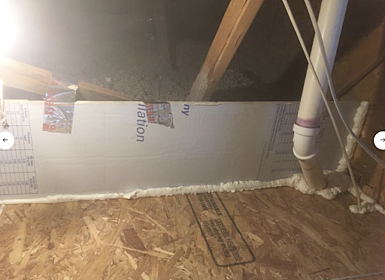 Air sealing inside of a home.